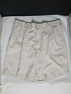 croft & barrow Light Beige Flat-Front Men's Shorts